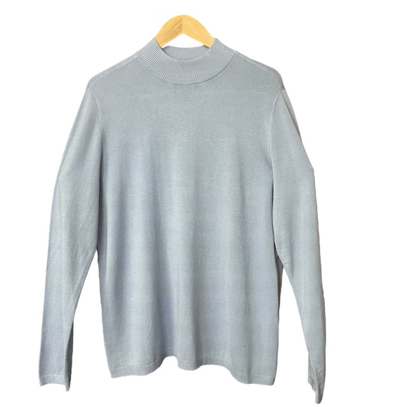 Chico's Mock Turtleneck Sweater in Light Blue - Size 3 (US 16) - Picture 1 of 8